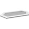 Ekena Millwork Half Round Surface Mount PVC Gable Vent w/ 3-1/2"W x 1"P Standard Frame, 42"W x 21"H GVPHR42X2101SN - alternate 2